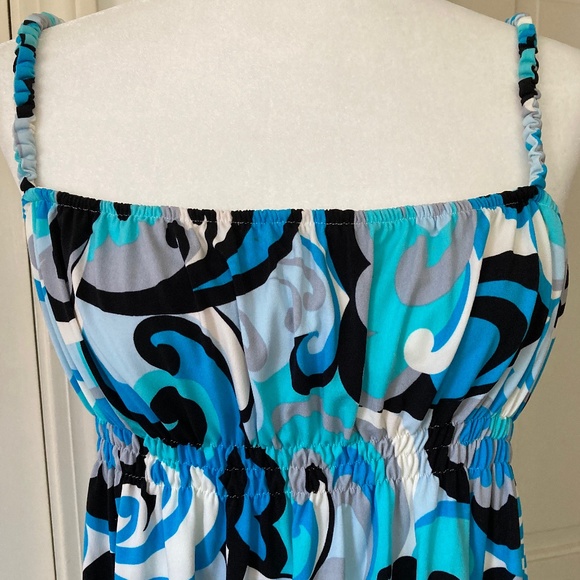 Bold Floral Print Empire Waist Dress - Picture 2 of 5